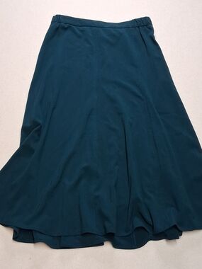TanJay Teal A-Line Midi Skirt